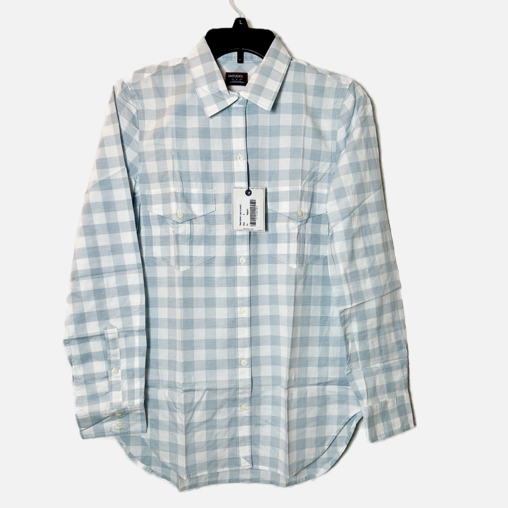 NWT UNTUCKIT Womens Santa Marzi Button Up Shirt Long Sleeve